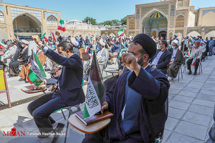 تجمع حمایت از مقاومت مردم فلسطین در زنجان 