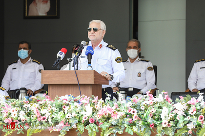 سردار هادیانفر  رئیس پلیس راهور در پنجمین رزمایش ارتقاء توان عملیاتی پلیس راهور
