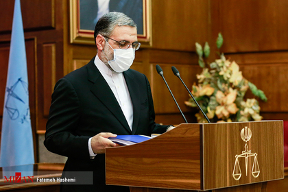 غلامحسین اسماعیلی سخنگوی قوه قضاییه در چهل و پنجمین نشست خبری