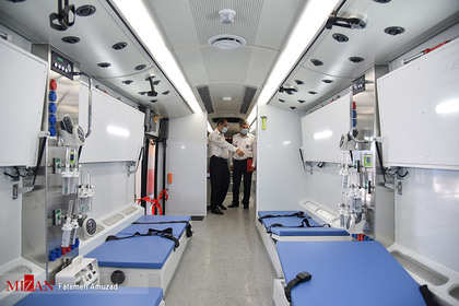 رونمایی از اولین اتوبوس آمبولانس ساخت ایران
