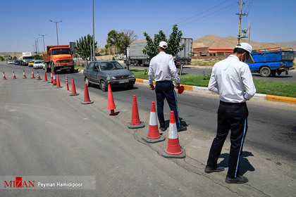 منع تردد جاده‌ای در ورودی‌های خراسان شمالی
