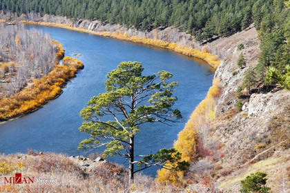 نمایی از رودخانه اینگودا در روسیه
