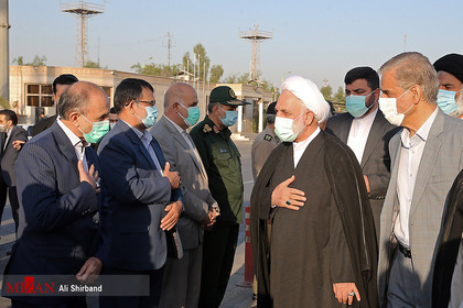 ورود رئیس قوه قضاییه به فرودگاه شهید سلیمانی اهواز
