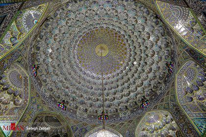 شکوه معماری رواق الله وردی خان در حرم مطهر رضوی‎‎
