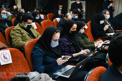حضور خبرنگاران در نشست خبری وزیر ارتباطات و فناوری اطلاعات