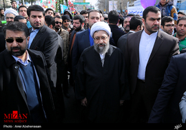 حضور رئیس قوه قضاییه در راهپیمایی شکوهمند سالگرد پیروزی انقلاب اسلامی 