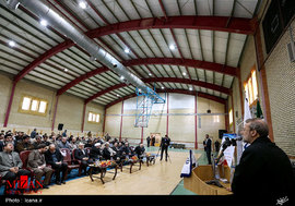 افتتاح مجموعه ورزشی شهدای مدافع حرم در قم با حضور رئیس مجلس شورای اسلامی 