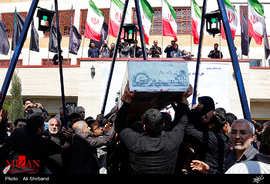 مراسم تشییع پیکر شهید گمنام در میدان هفت تیر تهران