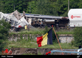 تصادف دو قطار در بلژیک