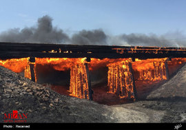 آتش سوزی ریل راه آهن در کلرادو