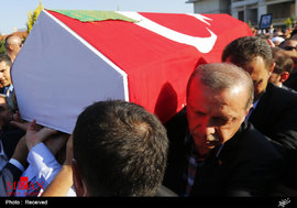 مراسم تشییع کشته شدگان کودتا در ترکیه