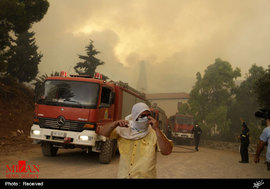 آتش سوزی در آتن یونان