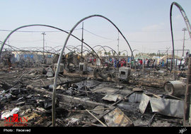 آتش سوزی چادر پناهندگان در کرکوک