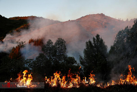 آتش سوزی در کوه های سانتاکروز