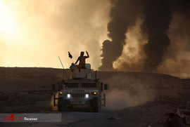 آتش زدن چاه های نفت عراق به دست داعش