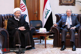 دیدار رئیس قوه قضائیه با رئیس شورای عالی قضایی عراق 