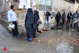 آب گرفتگی معابر در خرم آباد
