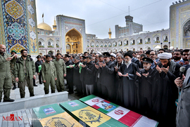 تشییع پیکر سه شهید مدافع حرم در مشهد

