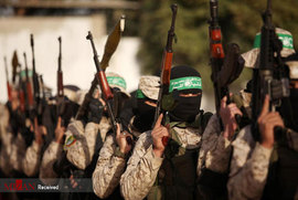رژه یگان های نظامی حماس در غزه