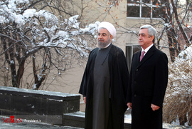﻿استقبال رسمی رییس جمهوری ارمنستان از حسن روحانی