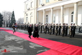 ﻿استقبال رسمی رییس جمهوری ارمنستان از حسن روحانی