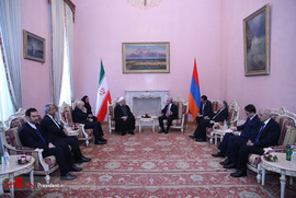  دیدار رییس جمهوری ارمنستان با حسن روحانی