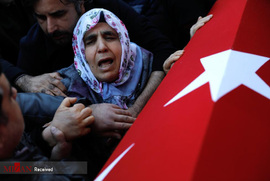 مراسم تشییع کشته شدگان حمله تروریستی ترکیه
