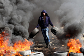 تظاهرات بر ضد اسرائیل در کرانه باختری