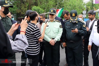 سردار رحیمی فرماده انتظامی تهران بزرگ در راهپیمایی روز جهانی قدس