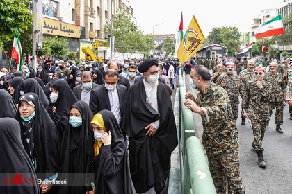 حجت الاسلام ولمسلمین مرتضوی مقدم رئیس دیوان عالی کل کشور در راهپیمایی روز جهانی قدس